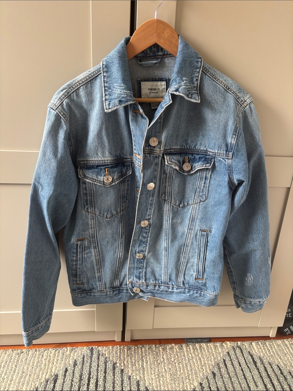 Forever 21 Light Wash Blue Denim Jacket